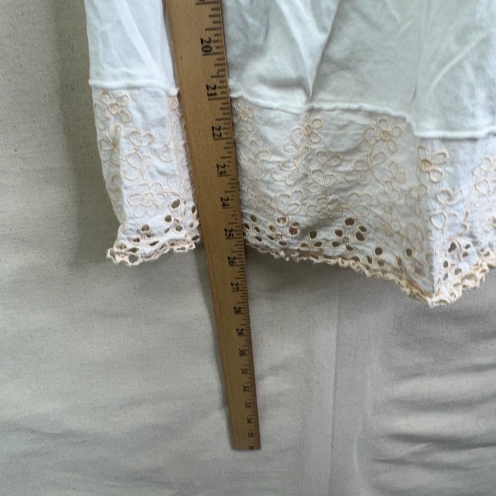 Hollister Babydoll Camisole Womens L White Eyelet Lace Boho Y2K Cottagecore Tank - Picture 6 of 9